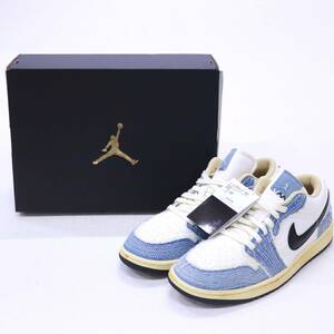 【未使用】 NIKE◆AIR JORDAN 1 LOW SE エアジョーダン 1 ロー SE/28㎝/WHT×BLU/FN7670-493