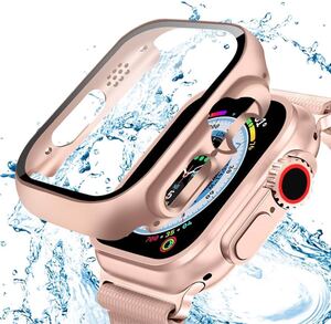 2313479☆ ANYOI 対応 アップルウォッチウルトラ2/1 カバー 49mm 対応 Apple Watch Ultra2/1 ケース 防水 ボタン付き 対応 ローズゴールド