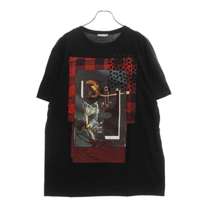 Dior HOMME ディオールオム 16SS KRIS VAN ASSCHE クリスヴァンアッシュ フォトプリント 半袖Tシャツ カットソー ブラック 633J654I1311