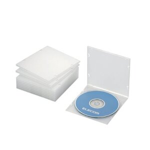 エレコム CD/DVD/Blu-rayケース スリム 1枚収納 10パック クリア CCD-JPCS10CR