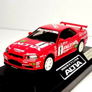 2000個限定 ギミックあり 1/43 日産 スカイライ GT-R R34 Altia NISSAN SKYLINE アルティア 桧井保孝 粕谷俊二 スーパー耐久 1円〜 091403