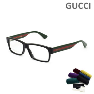 グッチ メガネ 眼鏡 フレーム のみ GG0344OA-001 ブラック/グリーン/レッド アジアンフィット メンズ GUCCI