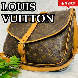 【極美品】LOUIS VUITTON ルイヴィトン ソミュール30 M42256 モノグラム ショルダーバッグ