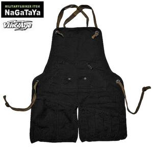 Vin&Age ヴィンアンドエイジ MECHANIC APRON コットンツイル メカニックエプロン TYPE VAP2 ブラック