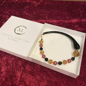 美品 MURANO ムラノ ムラーノ ヴェネチアングラス ネックレス