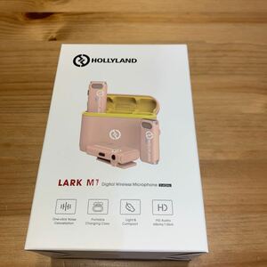 Hollyland Lark M1 ワイヤレスマイク-ピンマイクワイヤレス-200M伝送距離/ノイズキャンセリング/8時間連続収音Type C ピンク