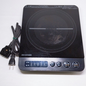 【中古品】アイリスオーヤマ 1口IHコンロ（1000W) IHK-T38 ブラック 20年製 ○YR-51795○