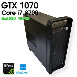 【中古ゲーミングPC】mouse DAIV / GeForce GTX 1070 / Core i7-8700 / 16GB / SSD 480GB 新品 / Windows11