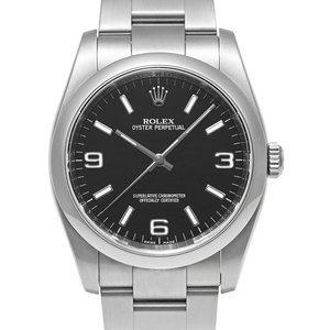 ロレックス オイスターパーペチュアル 日本限定ダイヤル Ref.116000 M番 ブラック 中古品 メンズ 腕時計