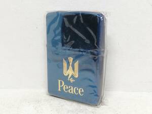 N247-194【未使用品】ZIPPO/ジッポー　オイルライター　Peace ブルーチタン 2000年製　B/ⅩⅥ