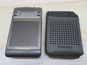 ★Panasonic RF-H500 ポータブルラジオ FM/AM パナソニック ポーチ/電池付き 動作品 95587 KA★！！