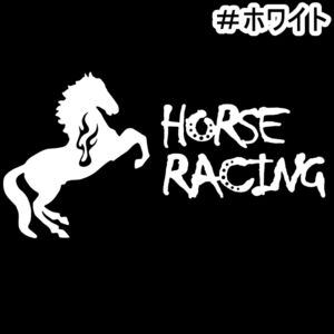 《JK18》15.0×7.8cm【HORSE RACING-B】G1、有馬記念、JRA、ケイバ、日本ダービー、馬術部、馬具、乗馬ステッカー(0)