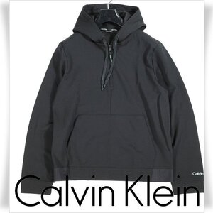 新品1円～★Calvin Klein Sport カルバンクライン メンズ 長袖 ハーフジップフーディースウェット M ブラック 黒 正規店本物 ◆5950◆