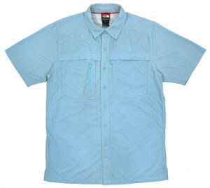 2010s THE NORTH FACE S/S Nylon shirts S Light blue ノースフェイス ナイロン半袖シャツ アウトドア ライトブルー