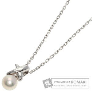 MIKIMOTO ミキモト パール 真珠 ネックレス K18ホワイトゴールド レディース 中古