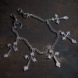 RARE 00s japanese label Y2K cross wallet chain ganda addiction share yasuyuki ishii IFSIXWASNINE lgb gunda ウォレットチェーン