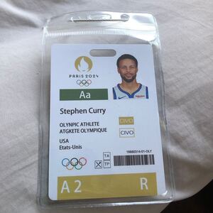 ステフィン・カリー　2024パリオリンピック　レプリカ入場IDカード　おもちゃ　Stephen Curry バスケットボール米国代表　印刷物記念グッズ