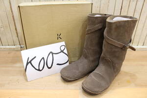 ●KOOS/コース ロングブーツ ショート ブラウン ミドル丈 SIZE:38 MODEL:JOKE-M COLOUR:SLATE レディース 靴●