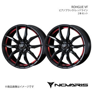 NOVARIS/ROHGUE VF アコード CL7/CL8/CL9 アルミホイール2本セット【17×7.0J 5-114.3 INSET53 ピアノブラック/レッドライン】0040069×2