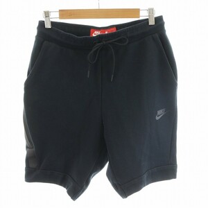 ナイキ NIKE TECH FLEECE SHORT テックフリースショート ショートパンツ ハーフパンツ スウェット ロゴプリント M 黒 805161-010