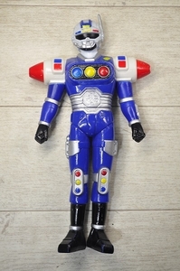 中古■激走戦隊カーレンジャー【シグナルマン(ポリス星人)】 全長約25cm フィギュア ソフビ ※書き込みあり