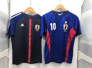adidas JFA キッズ サッカー 日本代表 ユニフォーム Tシャツ 160 ブルー ネイビー系 子供服 応援 アディダス 24013002