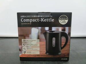 ♪♪【6E20③i】ヒロコーポレーション　コンパクトケトル　電子ケトル　KTK-08　ブラック　0.8L　2023年製　未使用♪♪