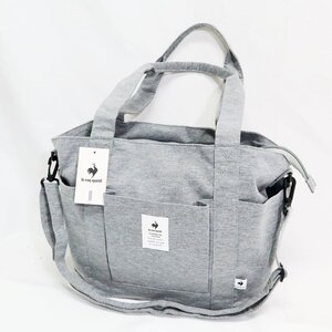 ルコック le coq sportif 新品 便利 ポケットいっぱい シンプル ショルダー トートバッグ BAG 鞄 バッグ 灰 [36237-030] 一 六 VCXZ