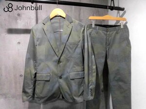 Johnbull ジョンブル 総柄 2B テーラードジャケット × パンツ 上下セット S/セットアップ スーツ/メンズ/程度良好