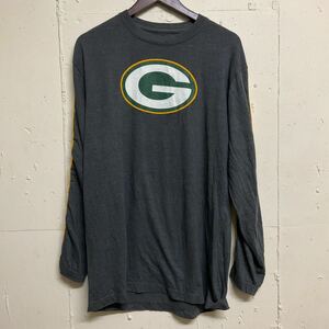 NFL アメリカンフットボール チームシャツ 長袖Tシャツ ロンT L 古着 ユーズド グレー