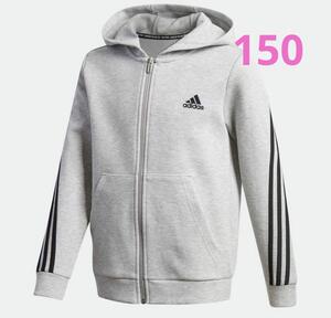 ◆ adidas ◆3ストライプス ダブルニット フルジップパーカー150