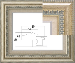 油彩額縁　油絵額縁　フレーム　サイズ　ＳＭ　９６３１　シルバー