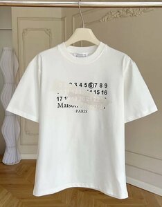 MAISON MARGIELA メゾンマルジェラ トップス Tシャツ シンプル メンズ レディース ホワイト L 48