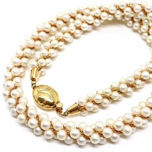 TASAKI(田崎真珠)《K18 本真珠ベビーパールネックレス》J 37.5g 約42cm 約4.0mm珠 pearl パール necklace ジュエリー jewelry EH0/FA0