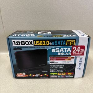 センチュリー製 1分BOX USB3.0 & eSATA SATA6G COM35EU3B6G 簡単HDD組み込み