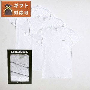 ディーゼル DIESEL Tシャツ 00SPDG-0AALW-100-L メンズ ホワイト 3枚セット アンダーウェア 下着