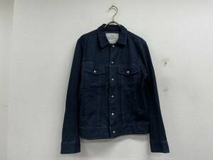 BIOGRAPHYバイオグラフィーDENIM PLATING JKプレーティングデニムジャケット★サイズ46★ネイビー★A2192