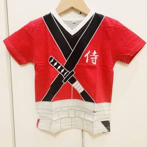 新品 SALE 110cm 定価1,980円 Tシャツ　なりきり　侍 キッズ　綿100%　和風　子供　男の子