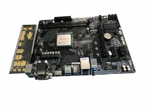 《中古》マザーボード GIGABYTE GA-A320M-S2H/CPU AMD Ryzen 5 2400G 管理番号M60