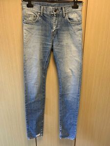 正規 16SS Saint Laurent Paris サンローランパリ ジップフライ ライトインディゴ デニム 28 407707 Y800L