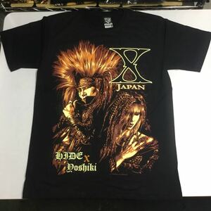 SR5B1♪ バンドデザインプリントTシャツ Lサイズ Xジャパン X JAPAN HIDE yoshiki