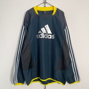 adidas アディダス サッカー 長袖ウェア トレーニング用 ポリエステル スポーツウェア パフォーマンスロゴ ネイビー シャカシャカ