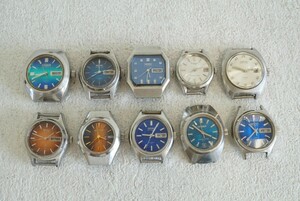 F1061 SEIKO/CITIZEN 自動巻き フェイス 文字盤 10点 腕時計 ブランド アクセサリー 大量 まとめて おまとめ まとめ売り 不動品