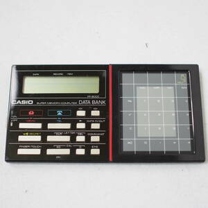 ジャンク　レトロ カシオ 手帳型電卓　データバンク PF-8000　casio computer data bank super memory computer 管理医療398-5