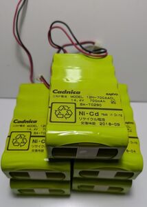 5個まとめ売り　TOCAD　ENERGY　ニカド電池　12N-700AACL 　14.4V700mAh 　BA-T0290　バッテリー　