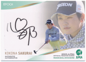 Epoch 2023 JLPGA 日本女子プロゴルフ協会 Rookies & Winners 櫻井心那 直筆サインカード 45枚限定 Authentic Autographs