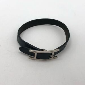 HERMES エルメス ブレスレット レザー ブラック アクセサリー P234