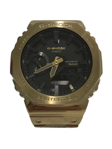 CASIO◆ソーラー腕時計_G-SHOCK/イエローゴールド/デジアナ/GM-B2100GD-9AJF