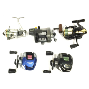 SHIMANO BASS ONE XT ベイトリール NAVI1000 スピニングリール 他 シマノ リール 5点 セット 現状品 QR014-346