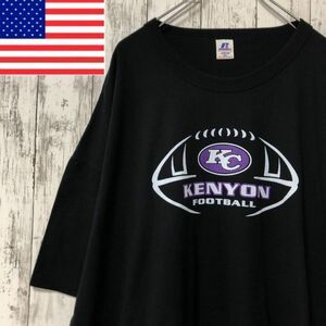 RUSSELL ラッセル アメリカ古着 ビッグプリント Tシャツ メンズ　ブラック　KC